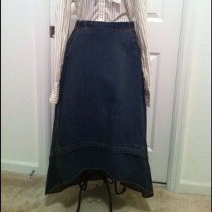 GAP Long Denim Skirt